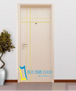 Cửa gỗ công nghiệp MDF phủ veneer KD.P1R4B